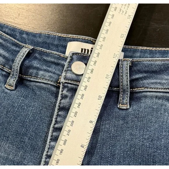 Mica Denim Wide Leg Womens Sz 27 High Rise Hidden Button Fly Medium Wash Jeans - Picture 14 of 15